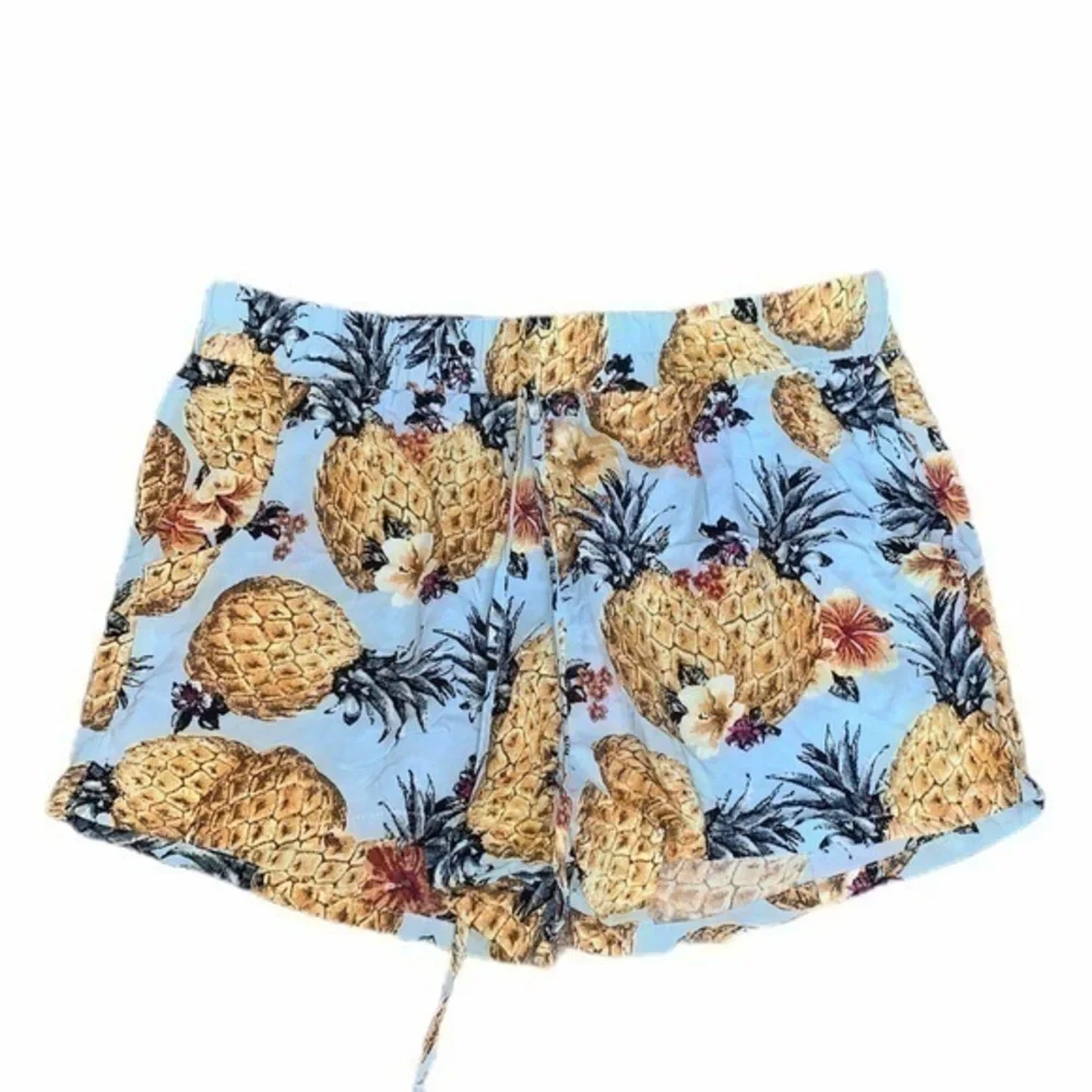 Bebop pineapple shorts with drawstring soft small